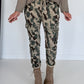 Cargo trousers with camouflage print -beige-olive-multicoloured
