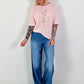 Häkelpulli mit eingearbeiteten Pailletten - rosa
