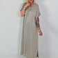 Long silk dress - taupe