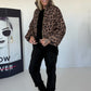 Puffy-Bomberjacke im Leo-Look - taupe-mehrfarbig