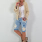 Boho Jacke mit aufwendigen Details- beige-gold