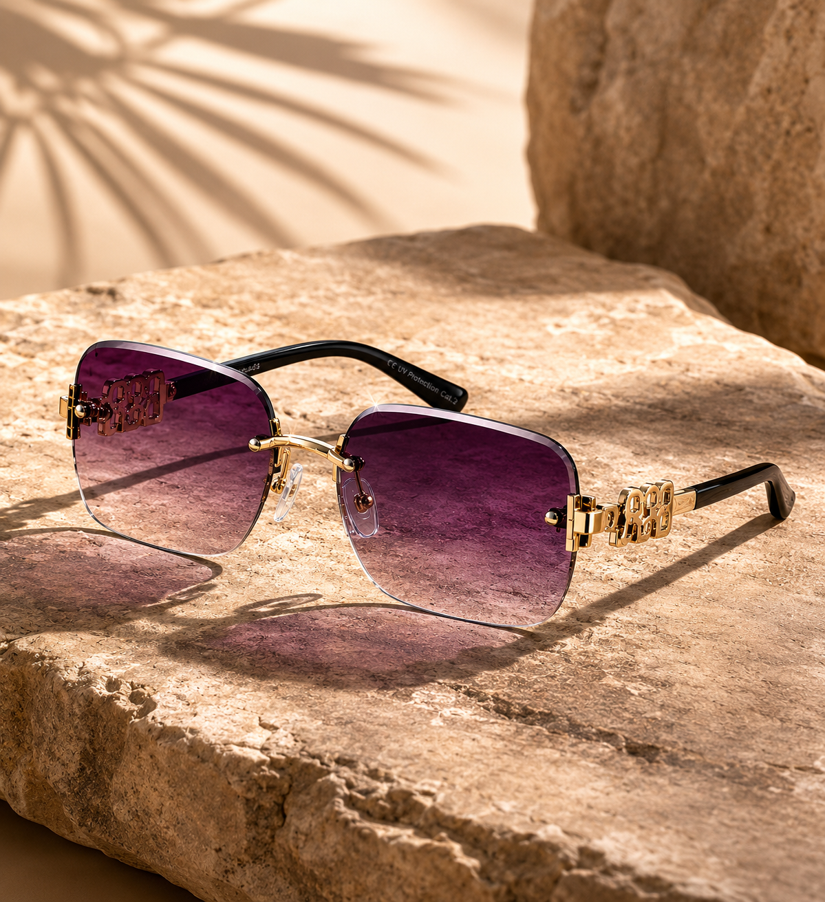 Sonnenbrille mit tollen Details - purple