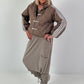 Bomberjacke mit Kapuze - taupe