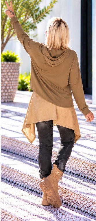 Waist Wrap in Wildlederoptik - beige