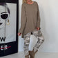 Basic Shirt mit Rundhalsausschnitt - taupe