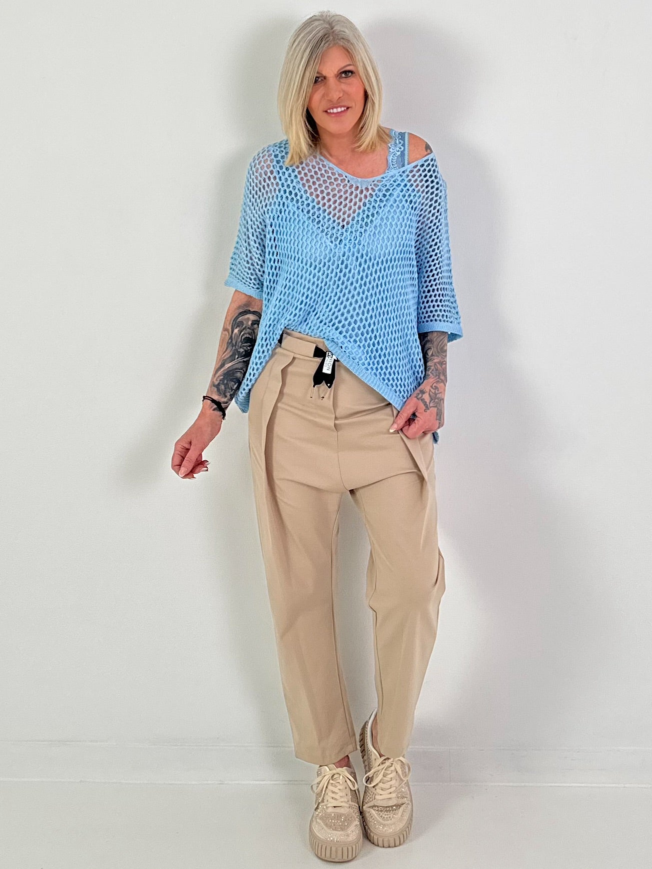 Gehaakt shirt - lichtblauw