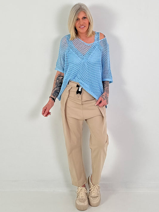 Gehaakt shirt - lichtblauw