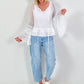 Light Tunic with Ruffles - white