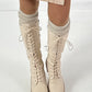 Boots model "Lacoria" - beige