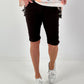 Shorts with elastic waistband - chocolate