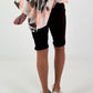 Shorts with elastic waistband - chocolate
