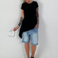 Asymmetric T-shirt - black