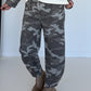 Sweatpants with camouflage print - taupe-multicoloured