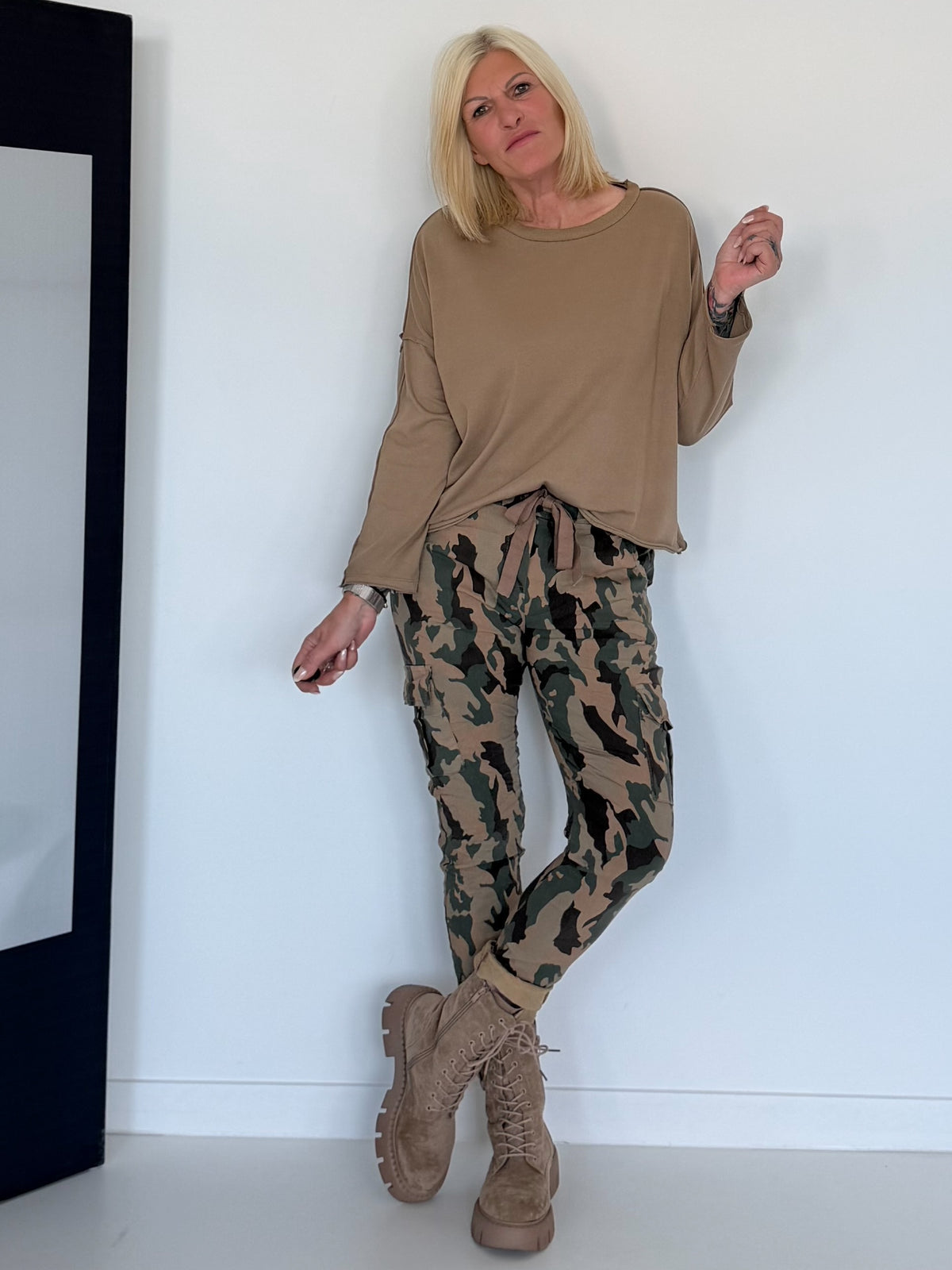 Kastiges Shirt - camel