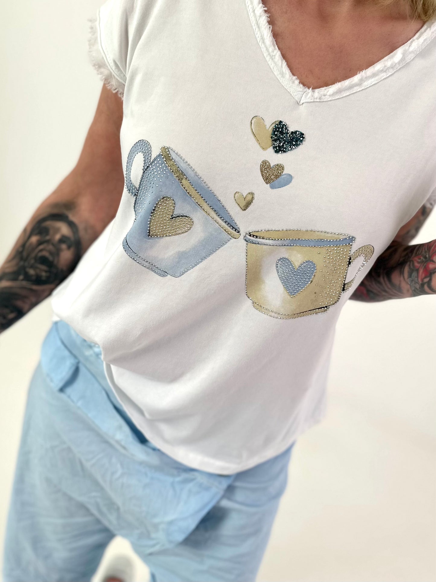 T-shirt cups - white