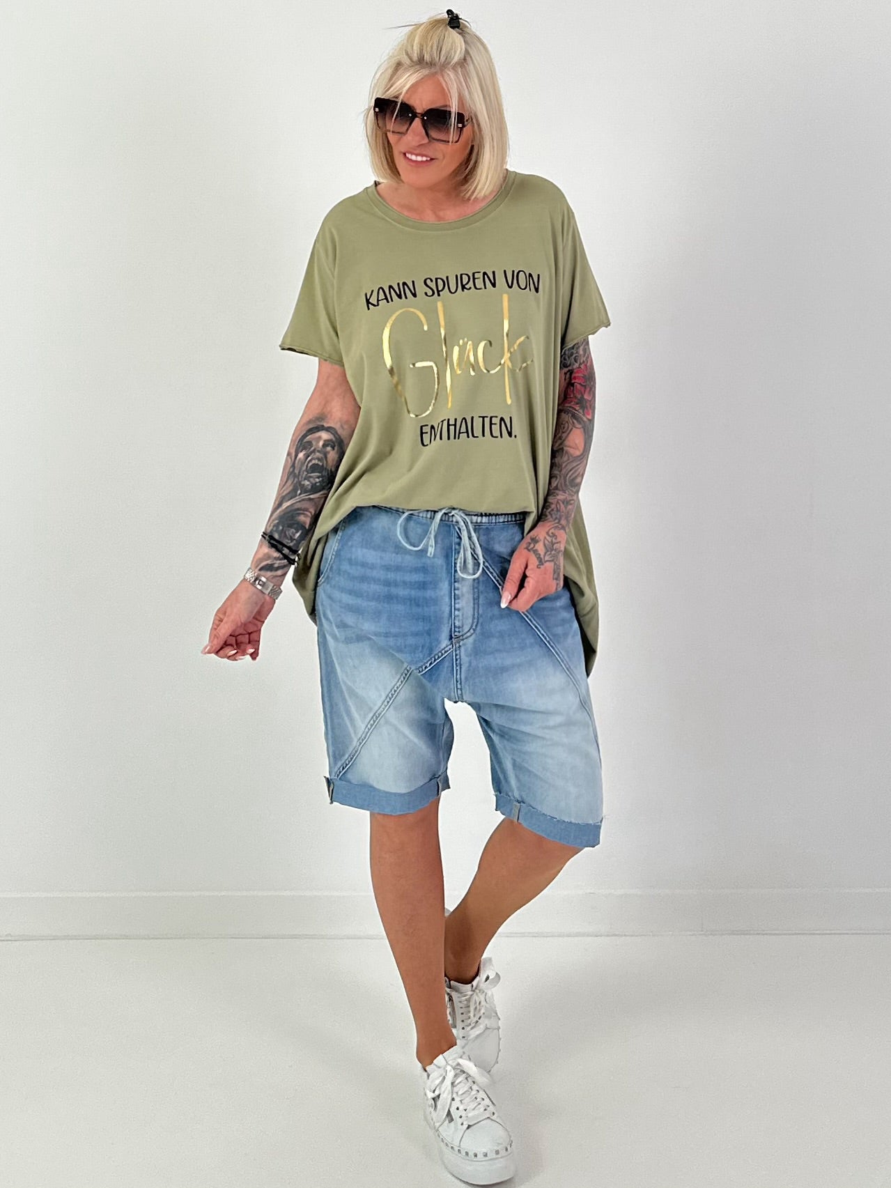 Long T-Shirt Glück - khaki