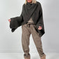 Poncho Pullover Model "Soul Warmer" - taupe