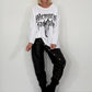 Sweater Memories Fade Glow - weiss
