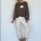 Kuscheliger Pullover mit Sternmotiv - mokka-beige