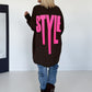 Oversized Shirt Style - mokka