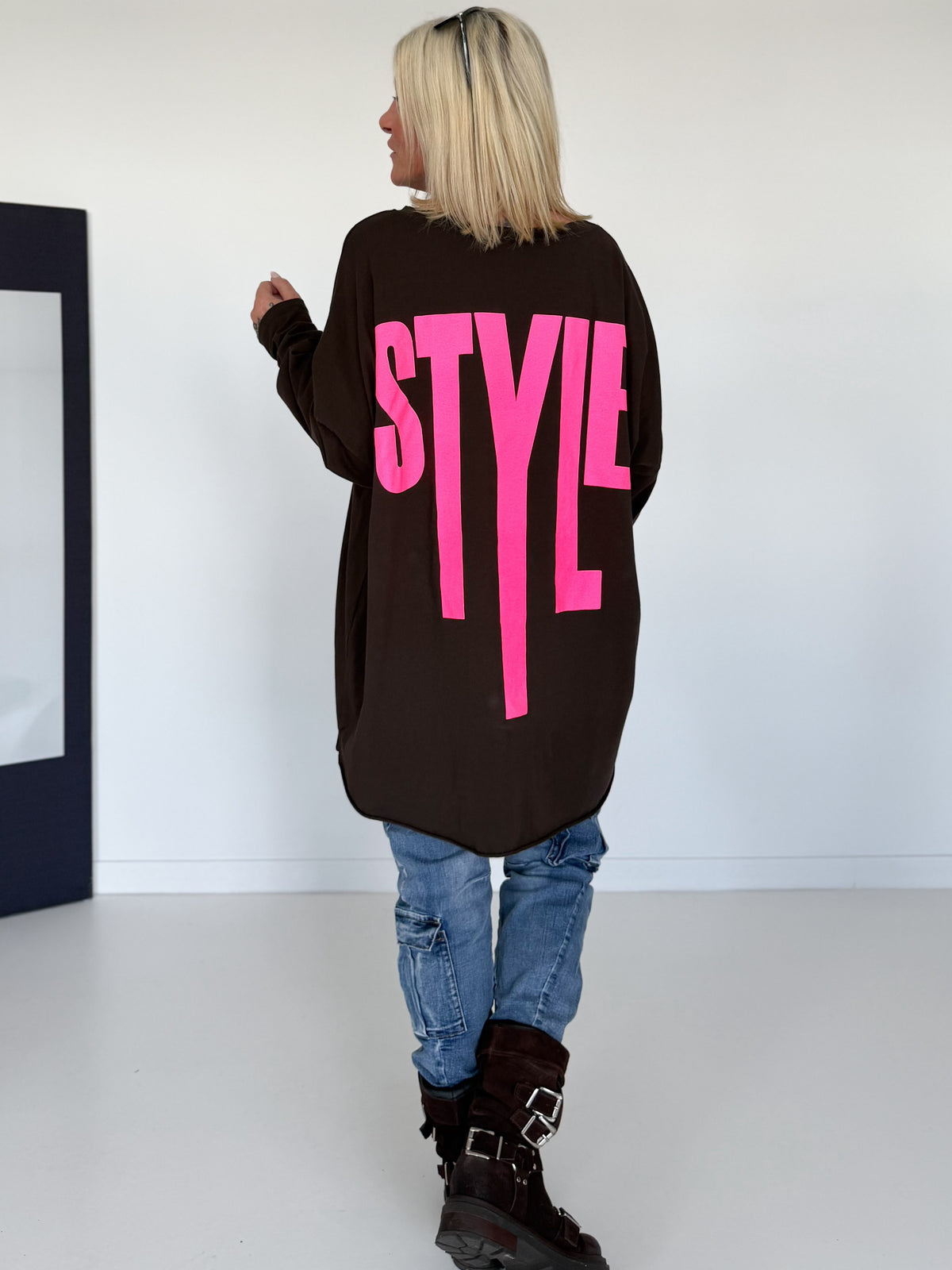 Oversized Shirt Style - mokka