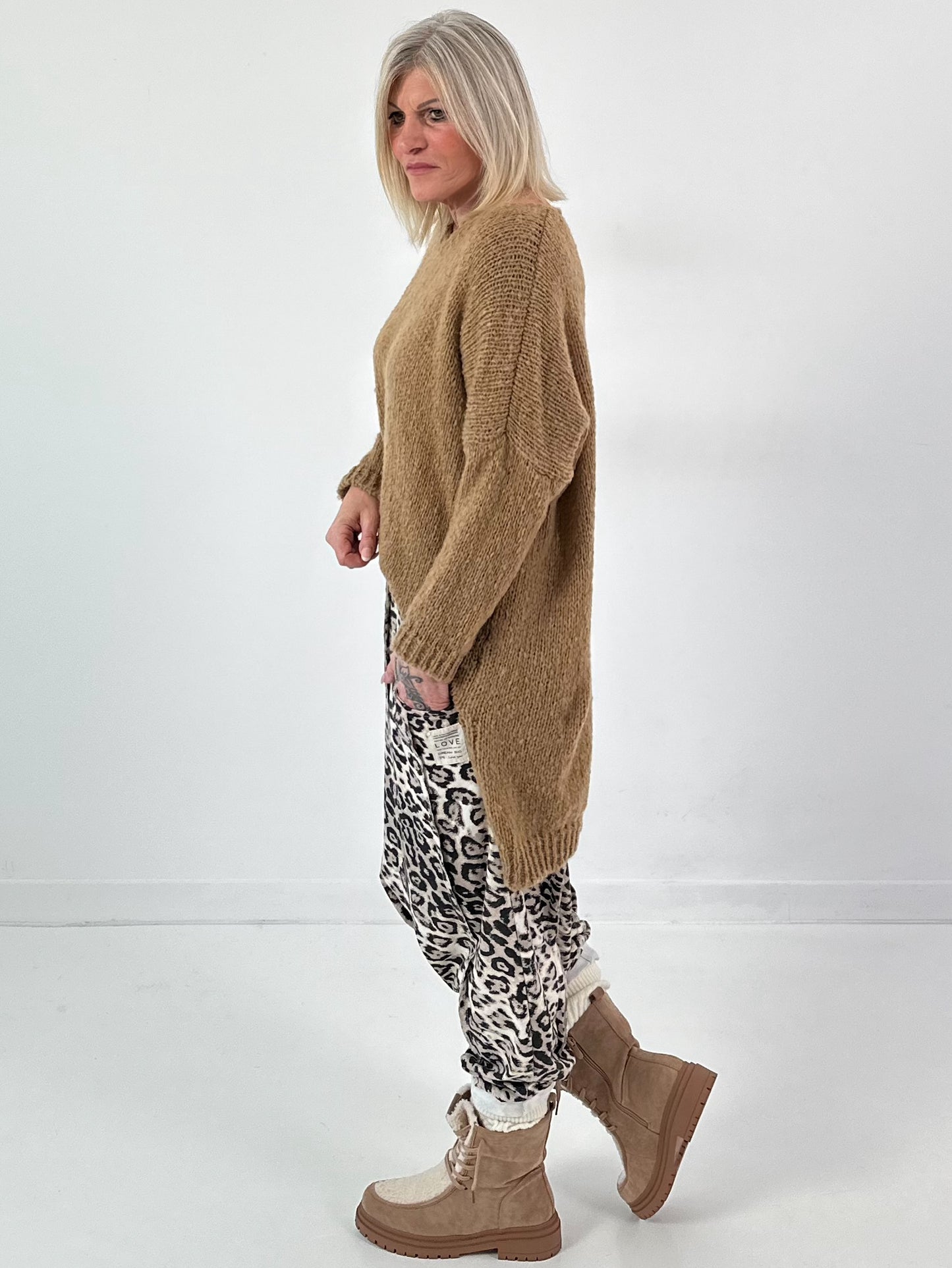 Trui model "Slouchy Dream" - kameel