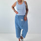 Rib Tank Top stone washed - light blue