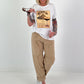 T-Shirt Espresso - white