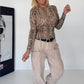 Kasjmier shirt met luipaardprint - 3 kleuren