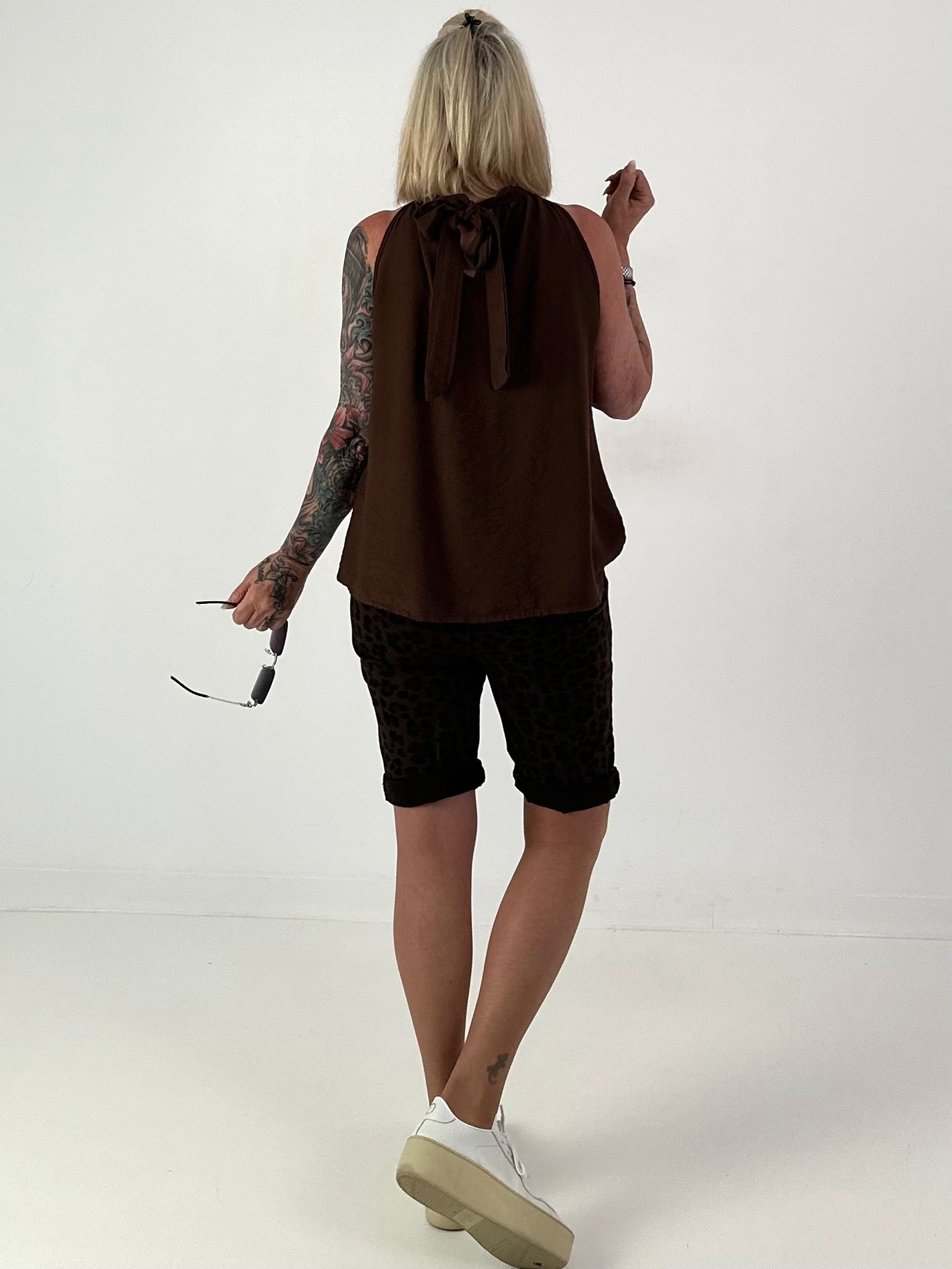 Neckholder Top -schoko