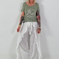 T-Shirt mit transparenten Pailletten - khaki