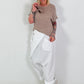 Sommerstrick Pullover mit kurzen Arm - taupe