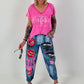 T-shirt with statement print - pink