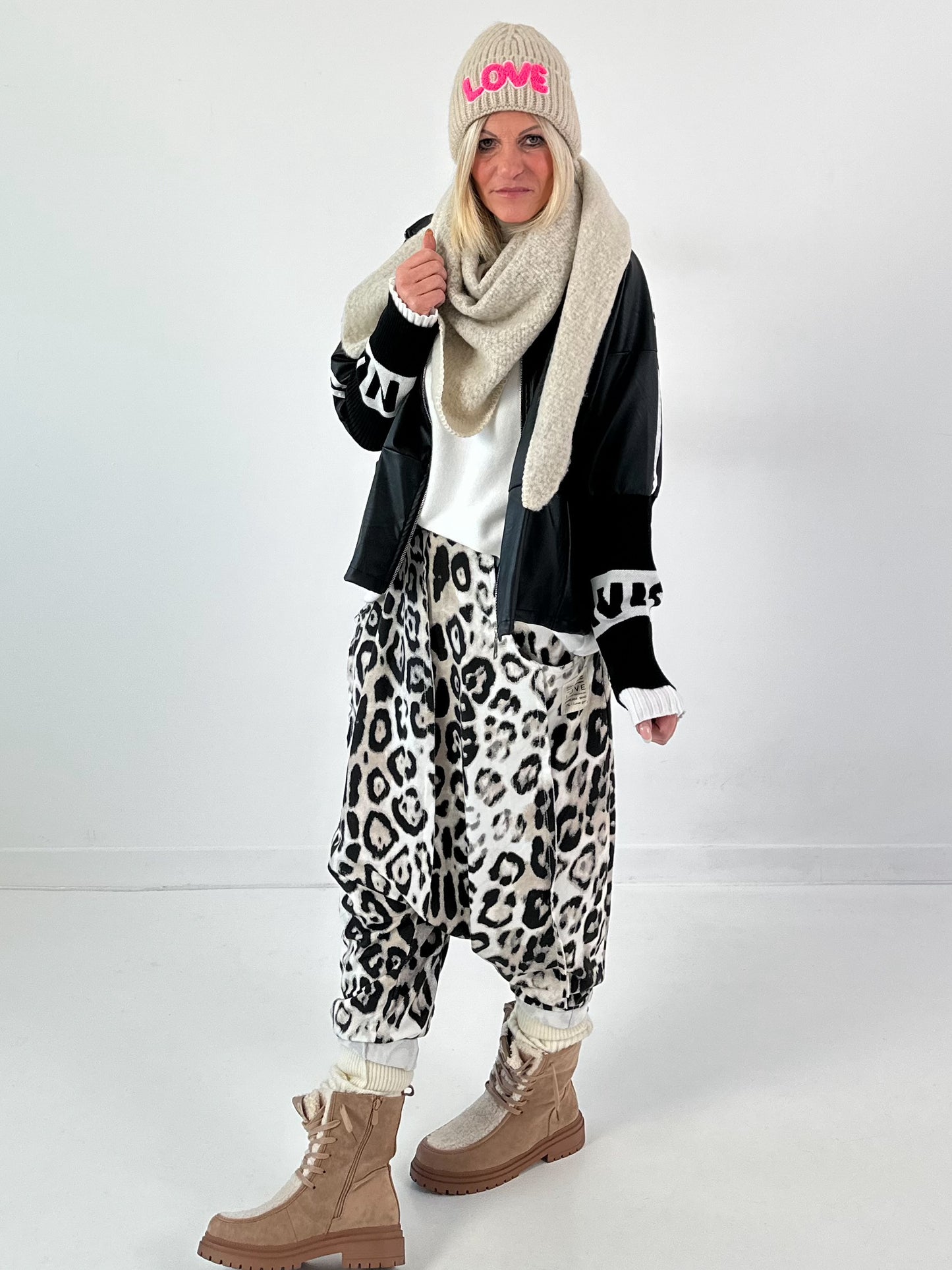 Kunstleren jack, model "Powerlane" - zwart