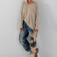 Oversized Shirt stone washed - taupe