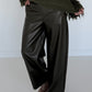 Vegane Lederhose 2 Looks - oliv