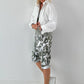 Ballon Jacke mit raffiniertem Kragen - weiss