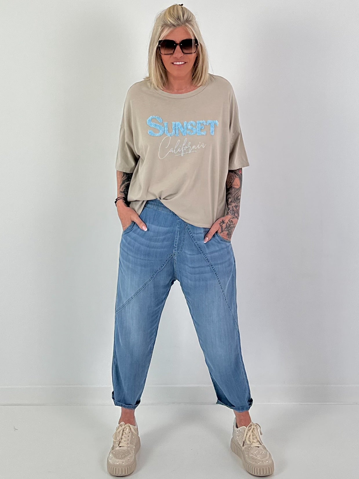 Oversized Shirt Sunset - beige
