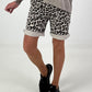 Sweat Short Leo mit Nieten - beige