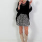 Oversized Häkelpullover - schwarz