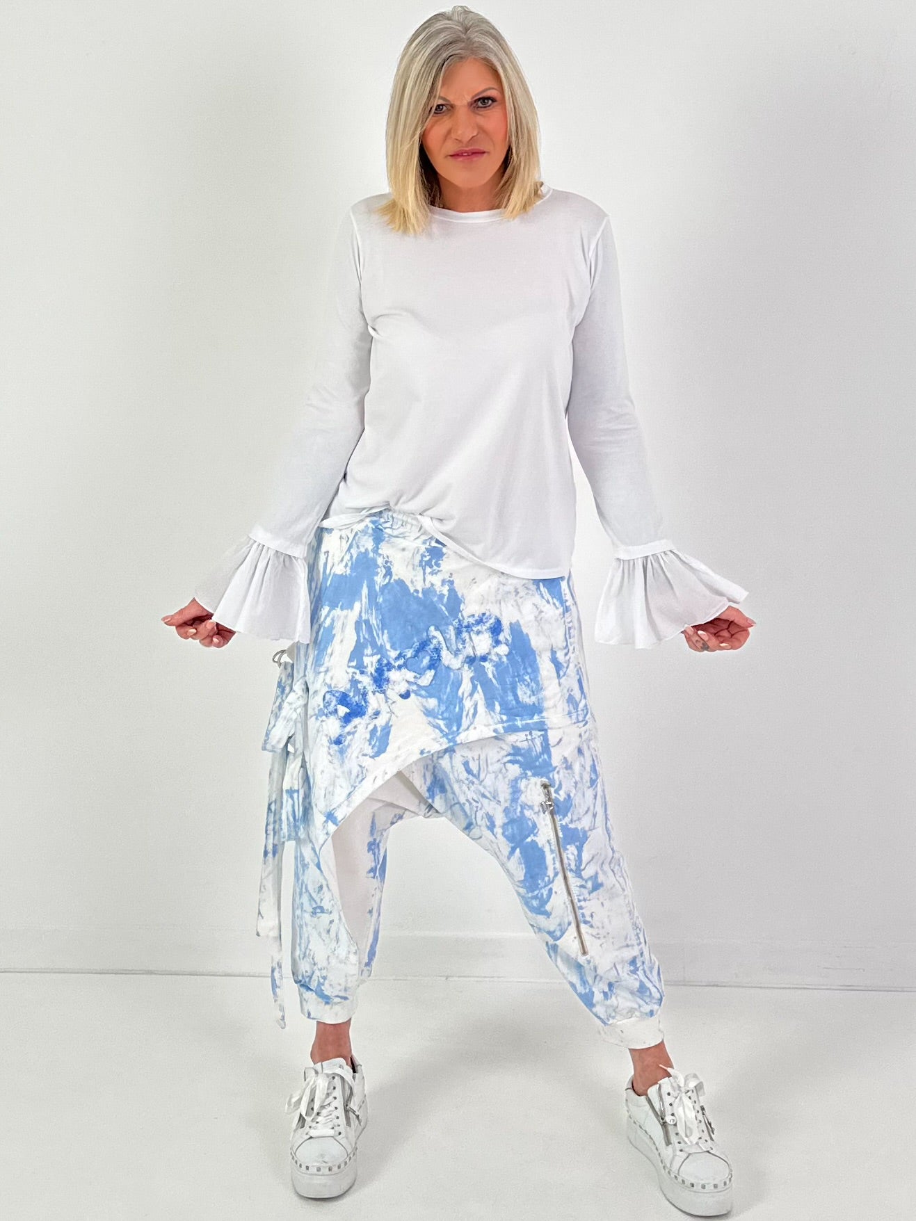 Shirt mit Volantärmeln - 5 Farben