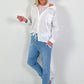 Bluse mit Spitzentop - weiss