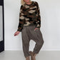 Weicher Kastiger Pullover Camouflage - mehrfarbig