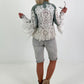 Boho Jeansjacke mit besonderen Details - denim-weiss