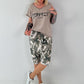 T-Shirt in edlem Materialmix - taupe
