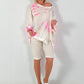Korte broek met elastische tailleband - beige