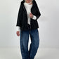 Lightweight hooded jacket - black