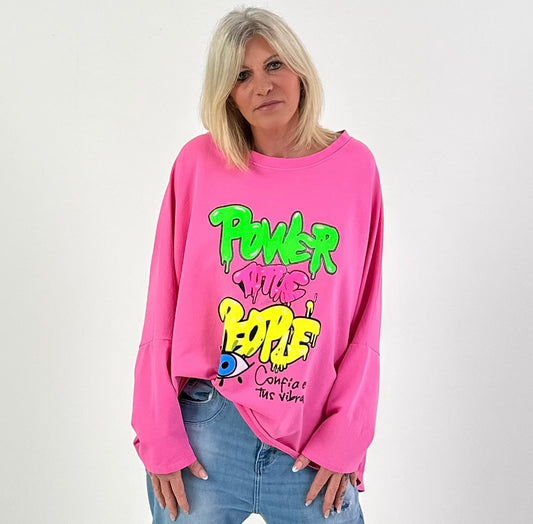 Sweatshirt model "Power" - roze