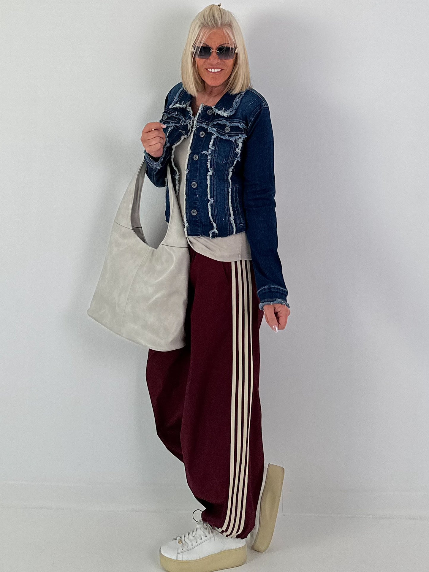 Fringed Denim Jacket - denim