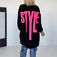 Oversized Shirt Style - schwarz